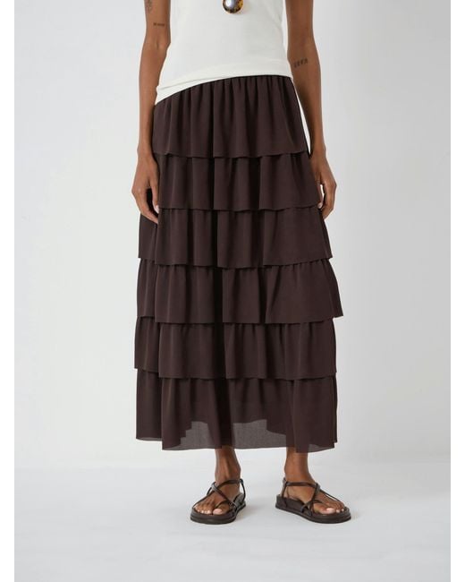 Hush White Lillie Tiered Chiffon Skirt