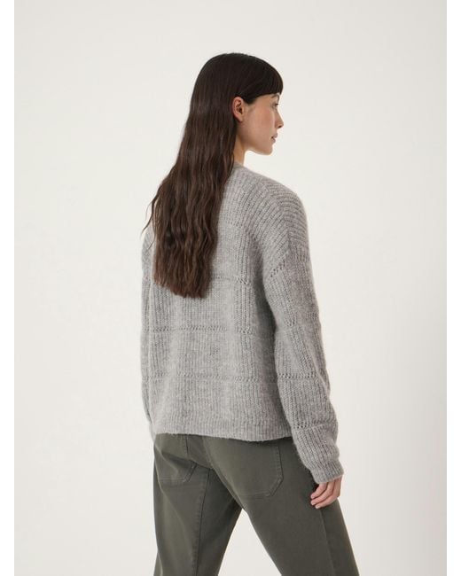 Hush Gray Allegra Pointelle Stitch Knitted Cardigan