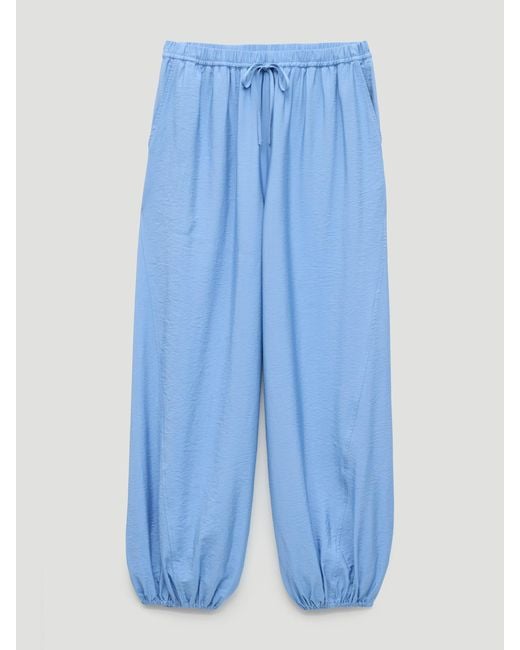 Hush Blue Amaris Bubble Hem Trousers