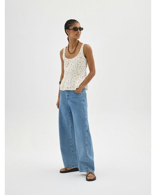 Hush White Sage Strappy Pleated Top