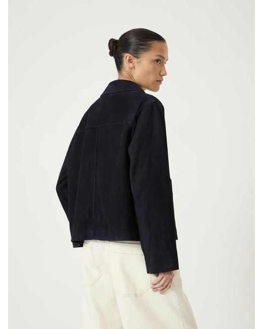 Hush Blue Shaw Suede Jacket