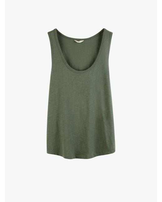 Hush Green Cotton Slub Tank Top
