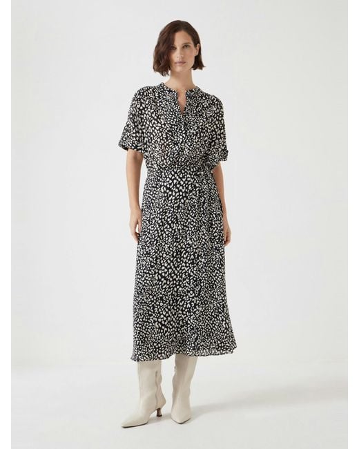 Hush Multicolor Printed Short Sleeve Midi Shirt Dress