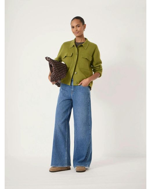 Hush Green Bobbie Shirt Jacket With Wool