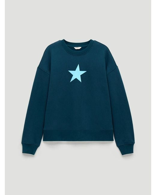 Hush Blue Mini Star Cotton Sweatshirt