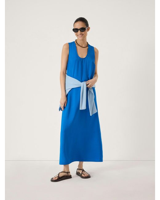 Hush Blue Sophie Scoop Neck Midi Dress