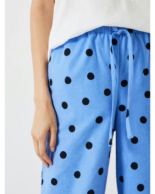 Hush Blue Sadie Cotton Flannel Pyjama Trousers