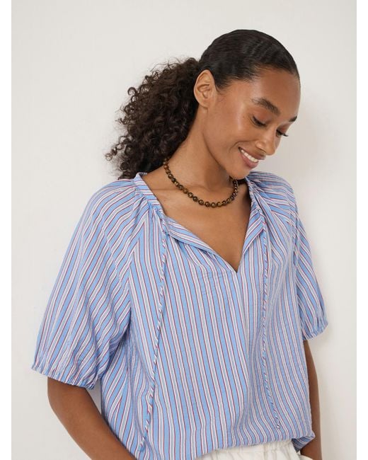 Hush Blue Beatrix Balloon Sleeve Blouse