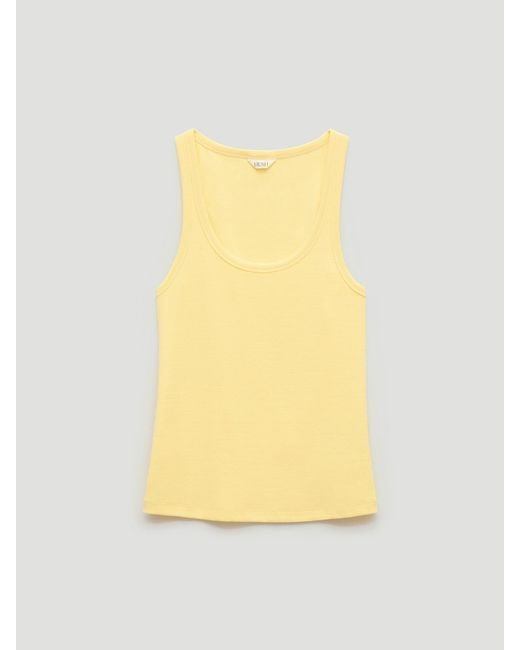 Hush Natural Scoop Neck Ribbed Vest