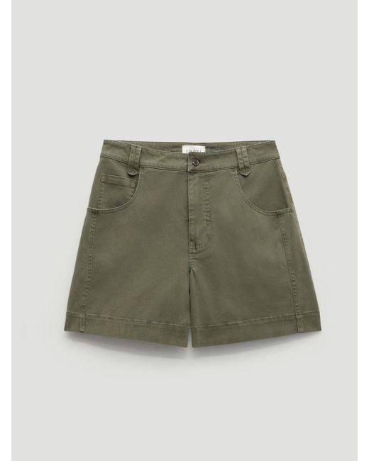 Hush Natural Bryce Cotton Mid-Rise Shorts