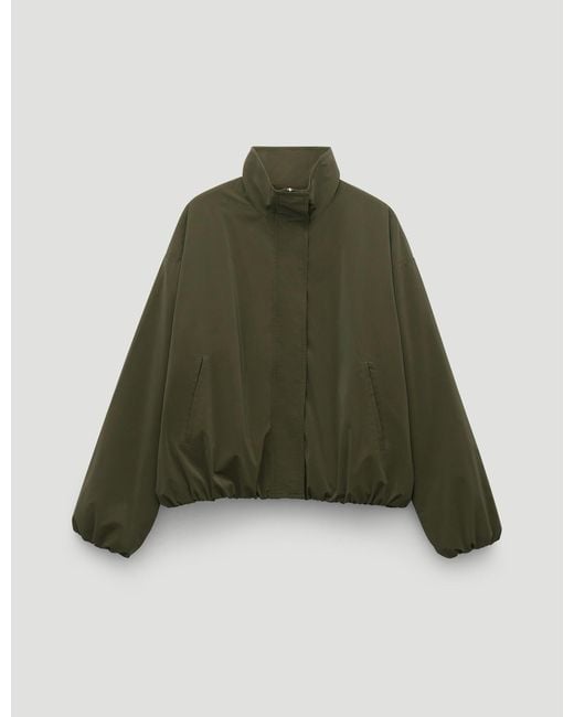 Hush Green Maple Cosy Lining Bubble Hem Jacket