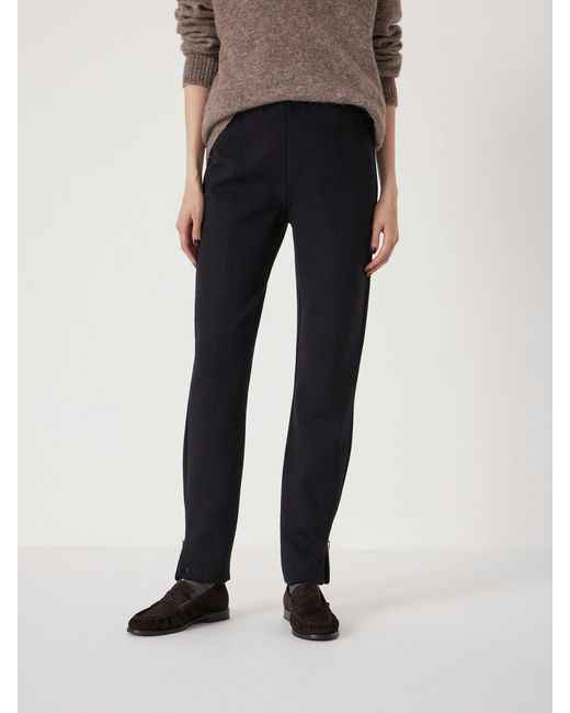 Hush Black Slim Ponte Zip Detail Cigarette Trousers
