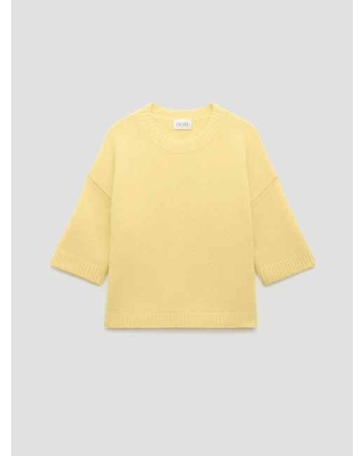 Hush Yellow Cherrie Chunky Cashmere Tee