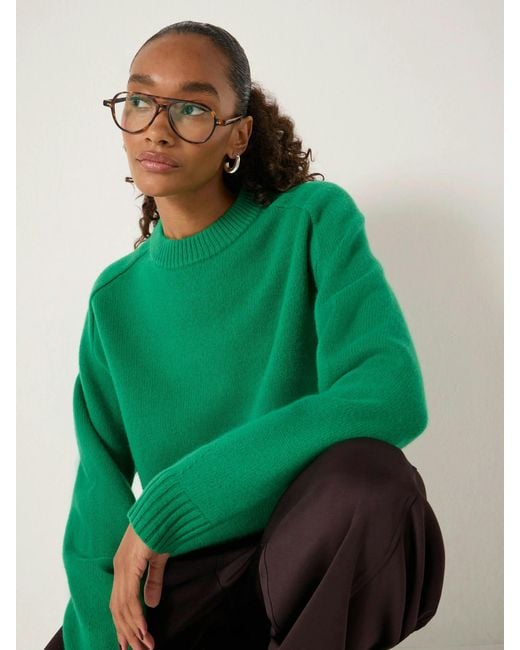 Hush Green Nina Merino Wool Jumper
