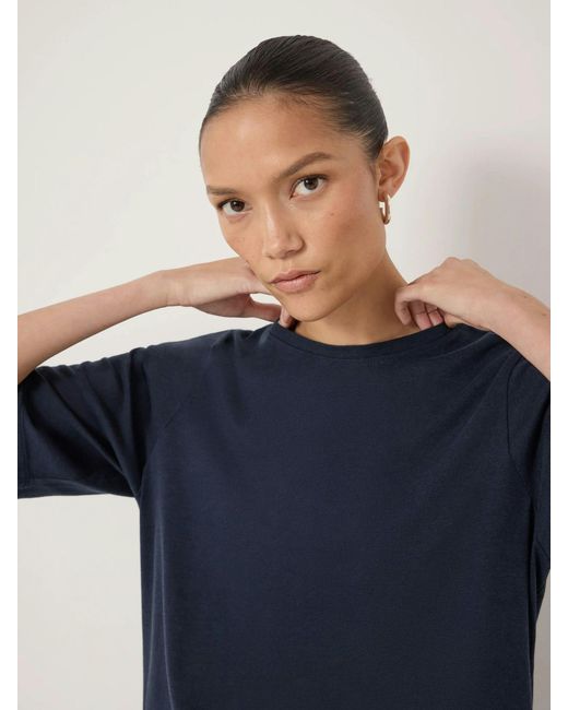Hush Blue Reece Drapey T-Shirt