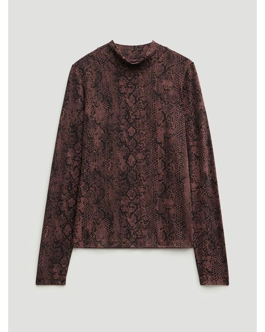 Hush Gray Printed Long Sleeve Top