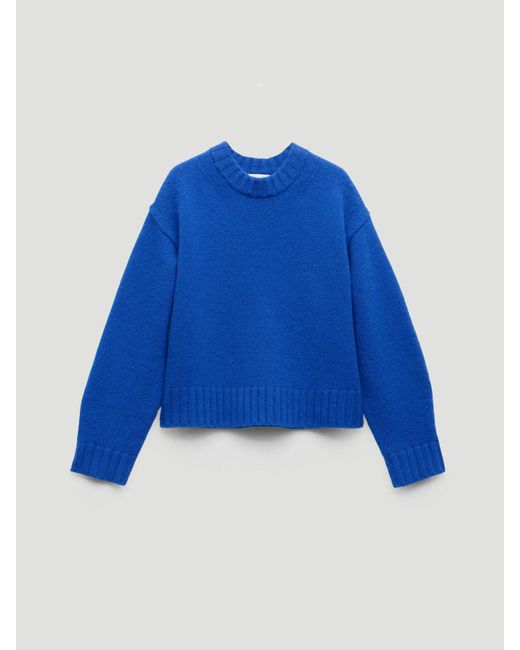 Hush Blue Cora Relaxed Chunky Cashmere Crew Jumper