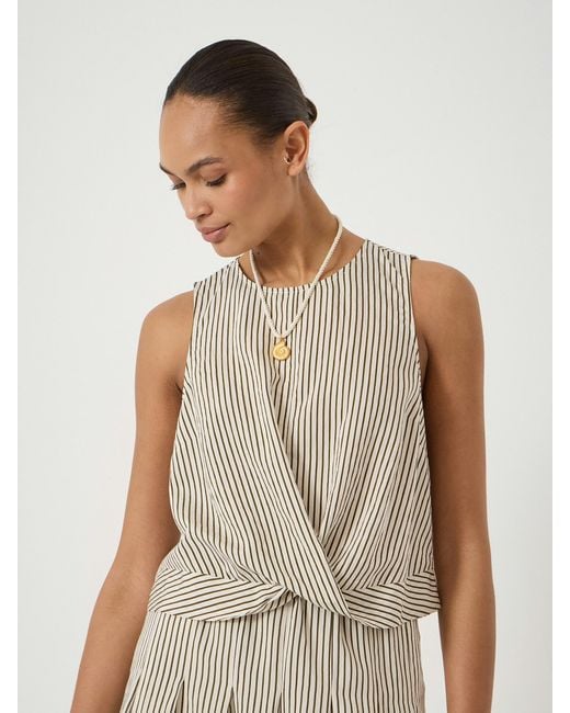 Hush Natural Maggie Stripe Twist Front Top