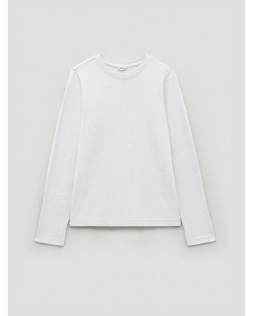 Hush White Slim Long Sleeve T-Shirt