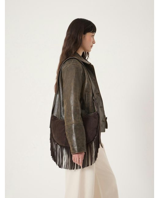 Hush Natural Fringe Crossbody Bag