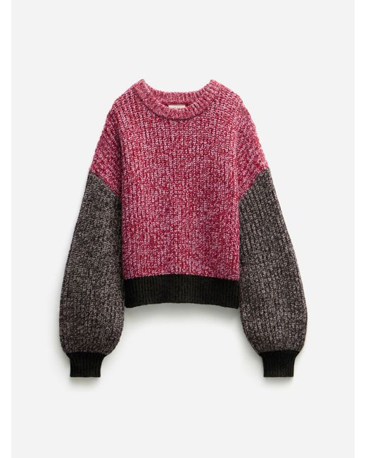 Hush Red Pippa Wool Blend Colourblock Jumper