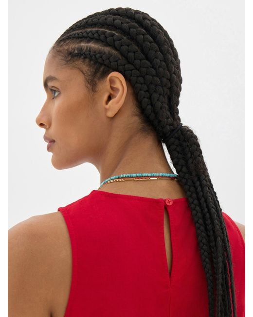 Hush Red Maggie Twist Front Linen Top