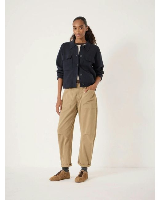 Hush Blue Bobbie Shirt Jacket With Wool