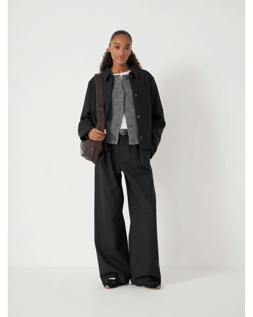 Hush Black Wool Blend Relaxed Jacket