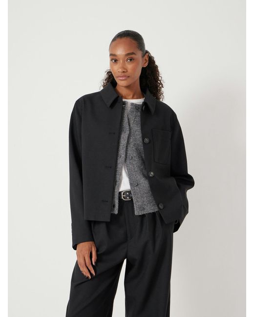 Hush Black Wool Blend Relaxed Jacket