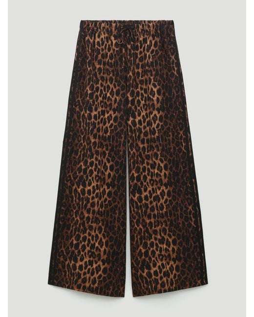 Hush Black Petunia Linen Blend Leopard Print Trousers