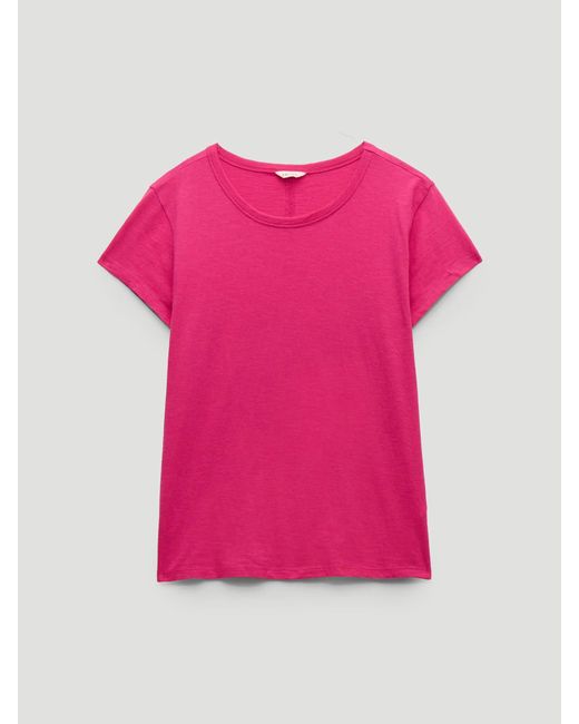 Hush Pink Slim Fit Slub Cotton Crew Neck T-Shirt