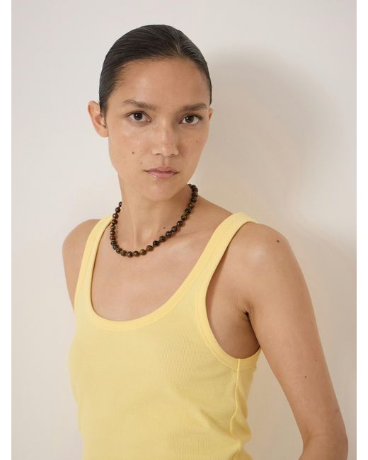 Hush Natural Scoop Neck Ribbed Vest