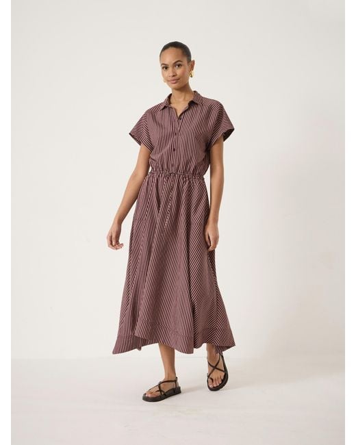Hush Pink Lila Short Sleeve Midi Dress