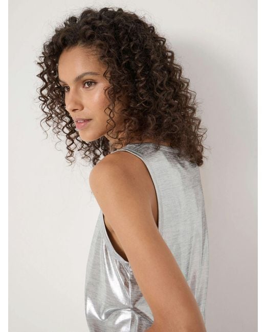 Hush White Metallic Slub Vest