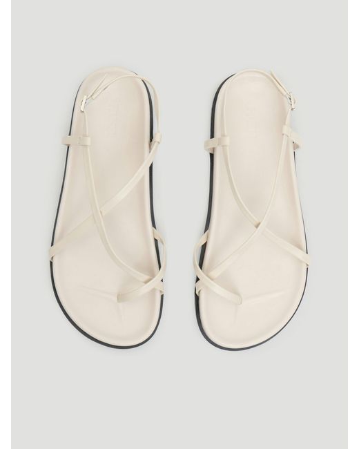 Hush Gray Theo Leather Strappy Sandals