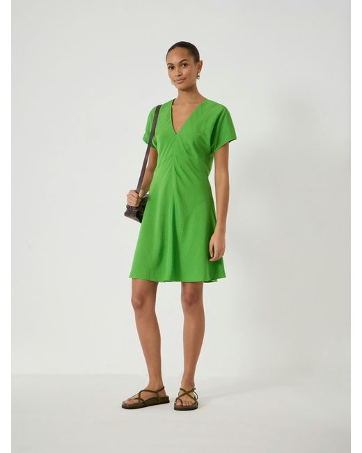 Hush Green Grace V-Neck Mini Dress