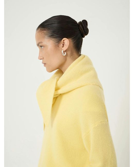 Hush Yellow Raven Wool Triangle Scarf