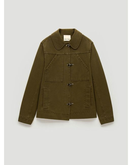Hush Green Jayda Cotton Utility Jacket