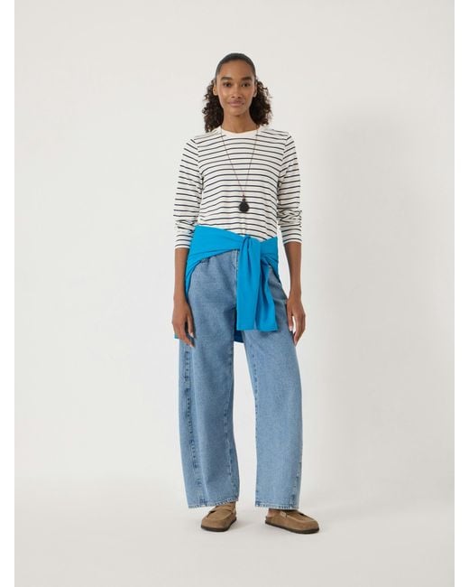 Hush Blue Mia Stripe Slim Long Sleeve