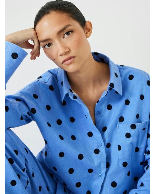 Hush Blue Sadie Cotton Flannel Pyjamas