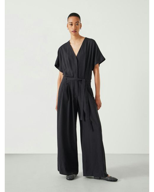 Hush Blue Marie Pleat Jumpsuit