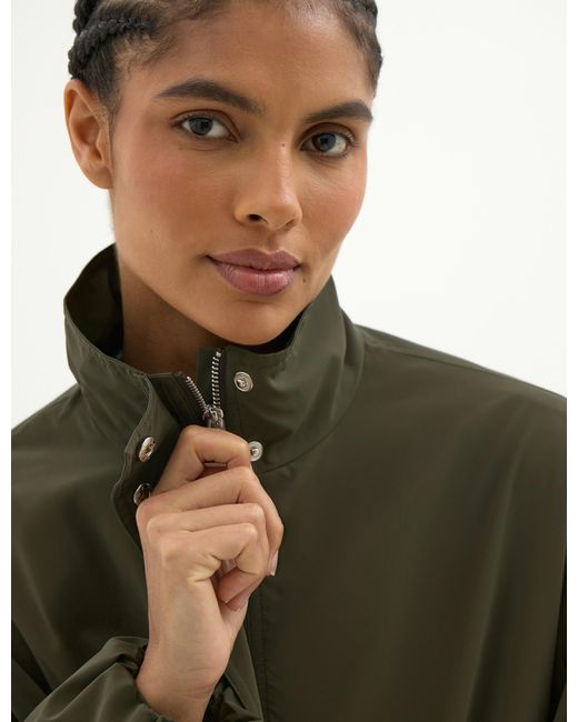 Hush Green Maple Cosy Lining Bubble Hem Jacket