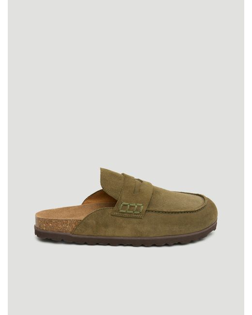 Hush Blue Rune Suede Padded Mules