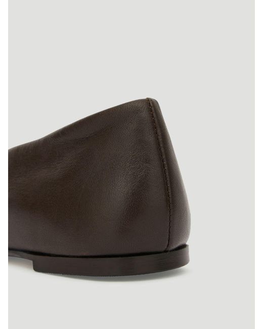 Hush Blue Bertie Round Toe Leather Ballet Flats