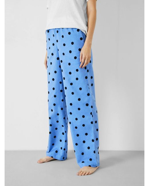 Hush Blue Sadie Cotton Flannel Pyjama Trousers