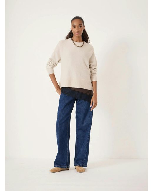 Hush Natural Wool Blend Crew Neck Jumper