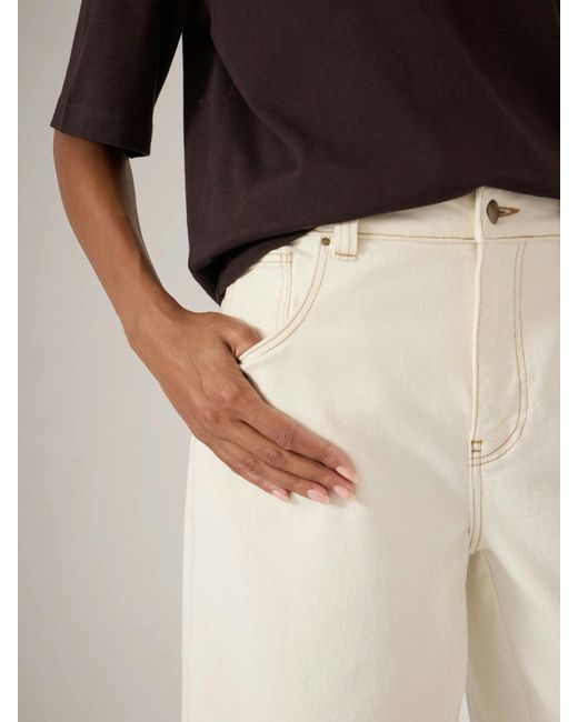 Hush Natural Cropped Bree Horseshoe Barrel Leg Jeans