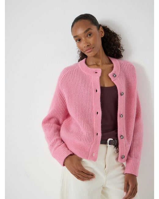 Hush Pink Raven Wool Blend Cardigan