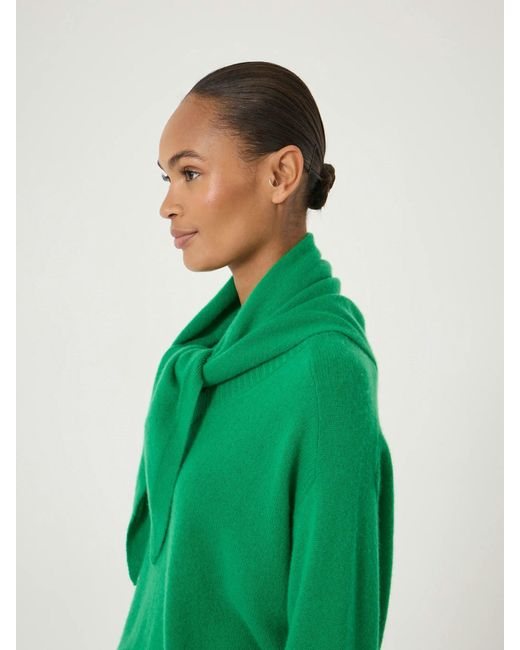 Hush Green Cashmere Triangle Scarf