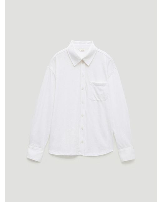 Hush White Jersey Slub Shirt